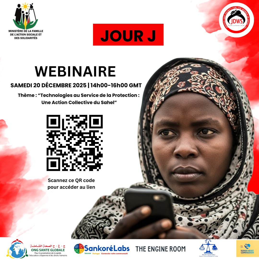 Jour J – Webinaire Stratégique Sahel 2026 !
Thème : “Technologies au Service de la Protection : Une Action Collective du Sahel”
📅 Samedi 20 décembre 2025
🕒 14h00 – 16h00 (GMT)
💻 Google Meet
🔗 meet.google.com/jov-ynpj-occ
C’est aujourd’hui !...linkedin.com/feed/update/ur…