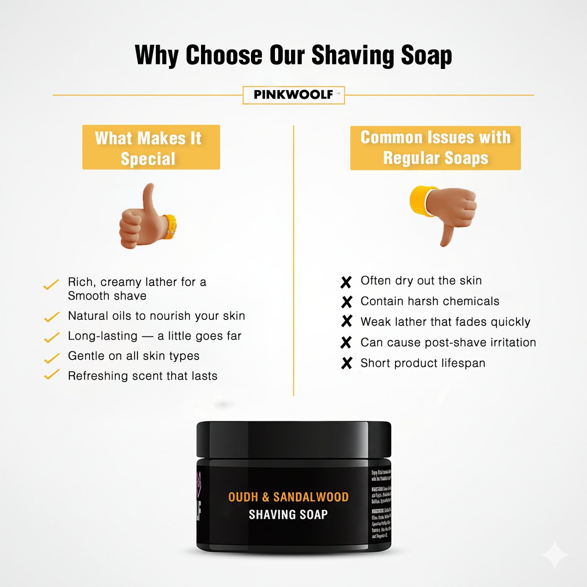 Weak lather? Harsh chemicals? Irritation?
Yeah… skip all that.
Choose the shaving soap built to perform.
#PinkWoolf