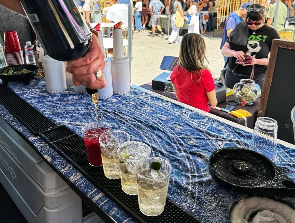 Corporate catering for holiday events in San Diego! Rasta Rita provides margaritas, cocktails &amp; seasonal beverage catering. #CorporateHolidayEvents #RastaRita #BeverageCatering #SanDiegoEvents #bartender #margaritatruck #beveragecatering