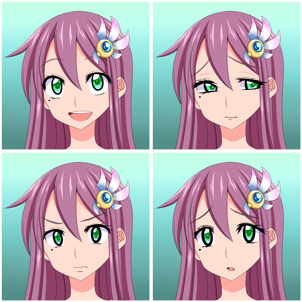 Kakkakira's tweet photo. 自作ゲームの
主人公のハイルと　ヒロインのアロエリア

のフェイスチャットイラストを
描いています！

その一部を載せますね！
#RPGツクール
#イラスト 
#oc https://t.co/mR1felSmUu