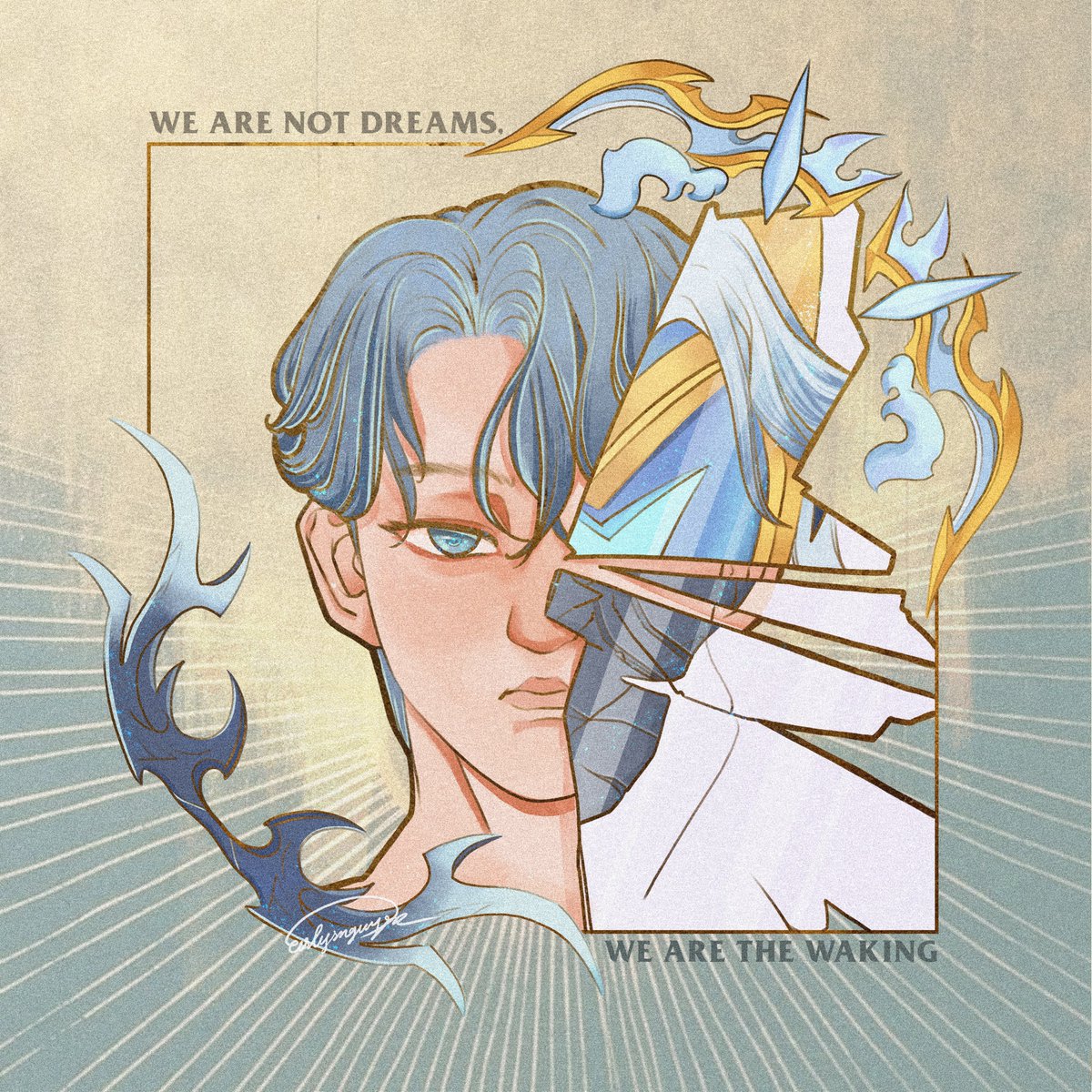 𝑾𝒆 𝒂𝒓𝒆 𝒏𝒐𝒕 𝒅𝒓𝒆𝒂𝒎𝒔.
𝑾 𝒂𝒓𝒆 𝒕𝒉𝒆 𝒘𝒂𝒌𝒊𝒏𝒈.
우리는 단지 품어 온 꿈이 아니다.
여정이 진정으로 시작되는, 그 깨어남의 순간이다.
#영원히_빛날_푸른_별 
#6th_Anniversary_Cafe_Sirius 
#pyosik #표식