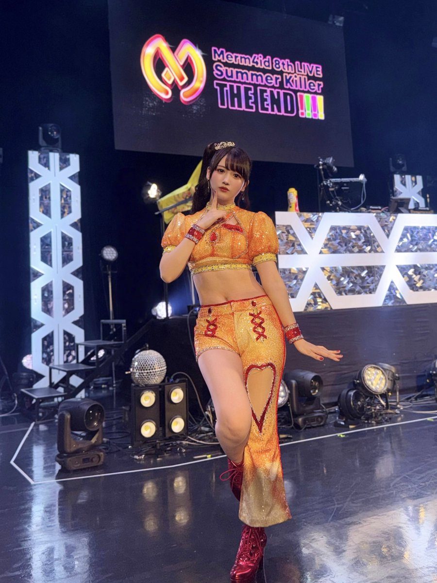 Ｓ～Ｍ／マリーゴールドのように光り輝くオレンジフリルスクエアネック娘役レオタード 2026. 3. 28 [土] Merm4id 9th Live〖HELLISH MIX〗 🔱 @ 神田スクエア