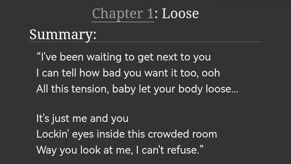Chapter 1: Loose
— 7.9k words
🏷️: making out, smoking, alcohol
🔗:archiveofourown.org/works/76069991…