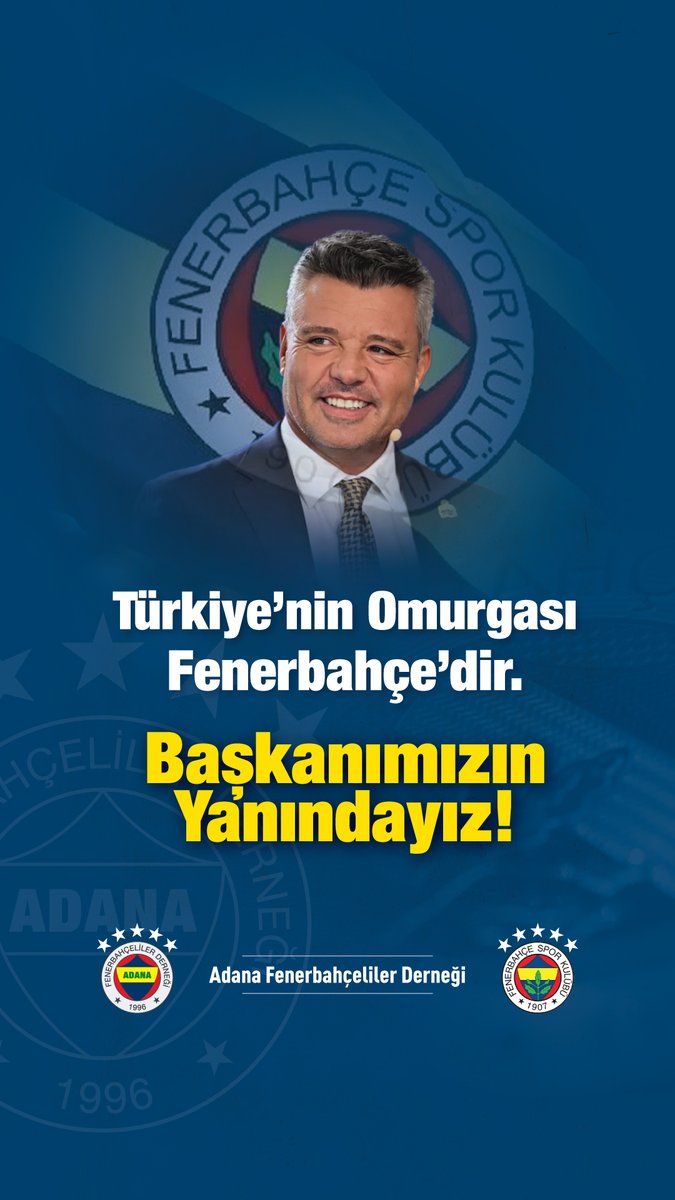KAMUOYUNA VE YETKİLİLERE DUYURULUR
Sayın Sadettin Saran’ın yanında olduğumuzu, bu sürecin sonuna kadar takipçisi olacağımızı ve Fenerbahçe’ye yönelen her türlü algı operasyonuna karşı dimdik duracağımızı kamuoyuna saygıyla duyururuz. Fenerbahçe yalnız değildir!