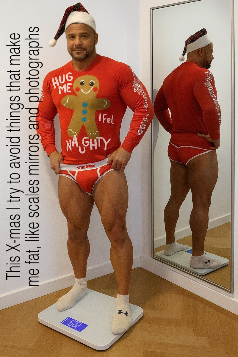 roidmusclelove1's tweet photo. Seasonal denial mode activated. If the sweater still fits, the scale is clearly lying.
#SeasonalDenial #ChristmasVibes #HolidayHumor #NaughtyNotSorry #FestiveEnergy #ConfidenceWithAWink #MuscleSanta https://t.co/RqavVYx9JE