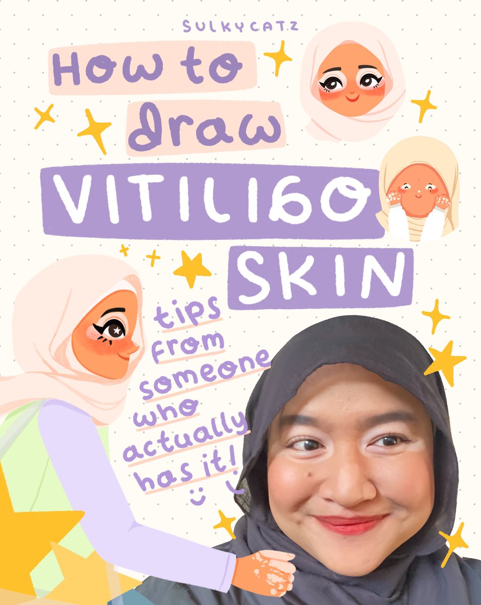 sulkycatz's tweet image. hello I am an artist with vitiligo and I want to share some tips on how I draw vitiligo skin 🤍🤎👩🏻‍🎨🎨 #ArtTips