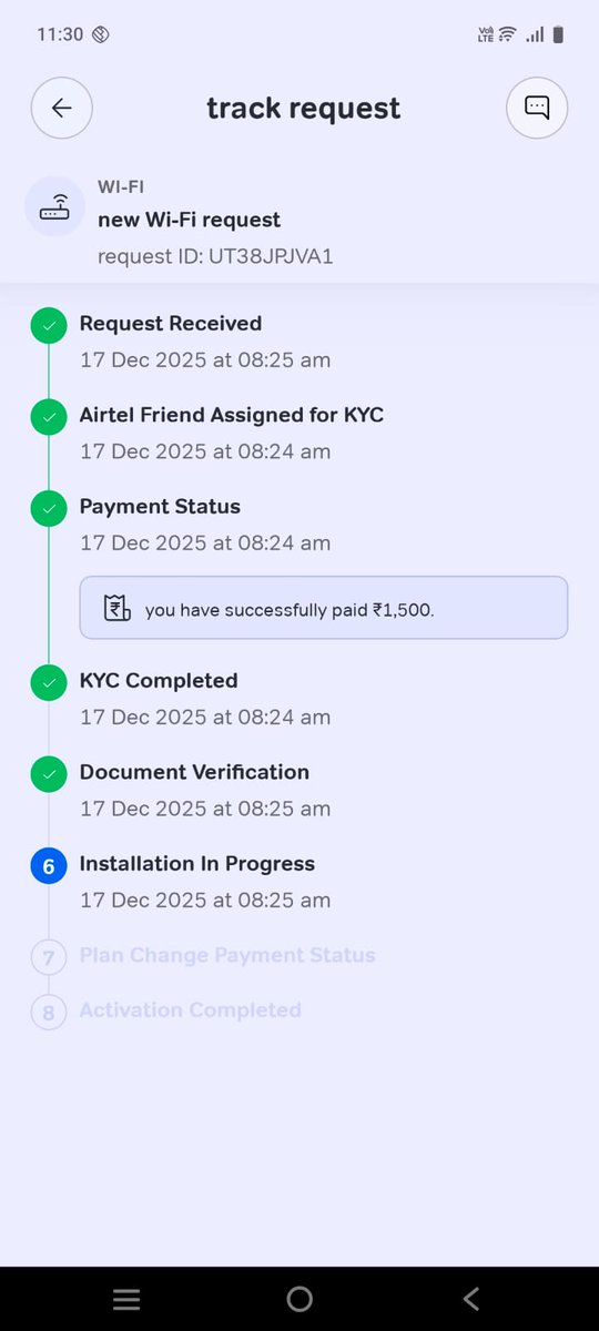 LordAndyYT's tweet photo. Day 3 of waiting for @airtelindia installation after full payment. No response from the ground team. If not resolved in 2 hours, I’m filing a formal complaint with the National Consumer Helpline (@ConsumerNo1) and the Nodal Officer. Stop wasting my time! ID: UT38JPJVA1. https://t.co/Ems7isrsuP