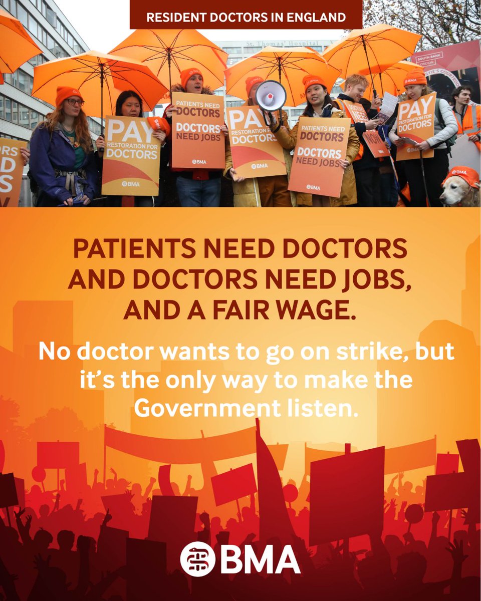 TheBMA's tweet image. There’s a lot of misinformation about the current resident doctors’ strikes, so we thought we would set the record straight.

Here are the facts 👇