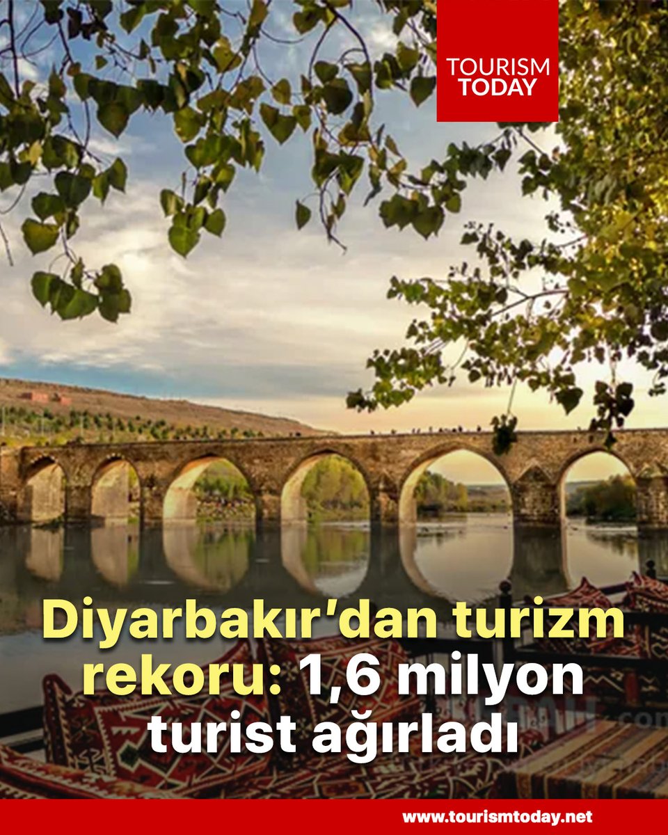 tourismtoday.net/TR/2025/2667/D… Turizm acenteleri aracılığıyla 2025 Diyarbakır'ı ziyaret eden turist sayısı 1 milyon 600 bin oldu.