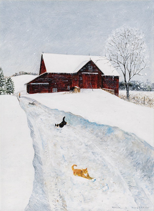 MenschOhneMusil's tweet image. Karl J. Kuerner (1957-)  First Snow.