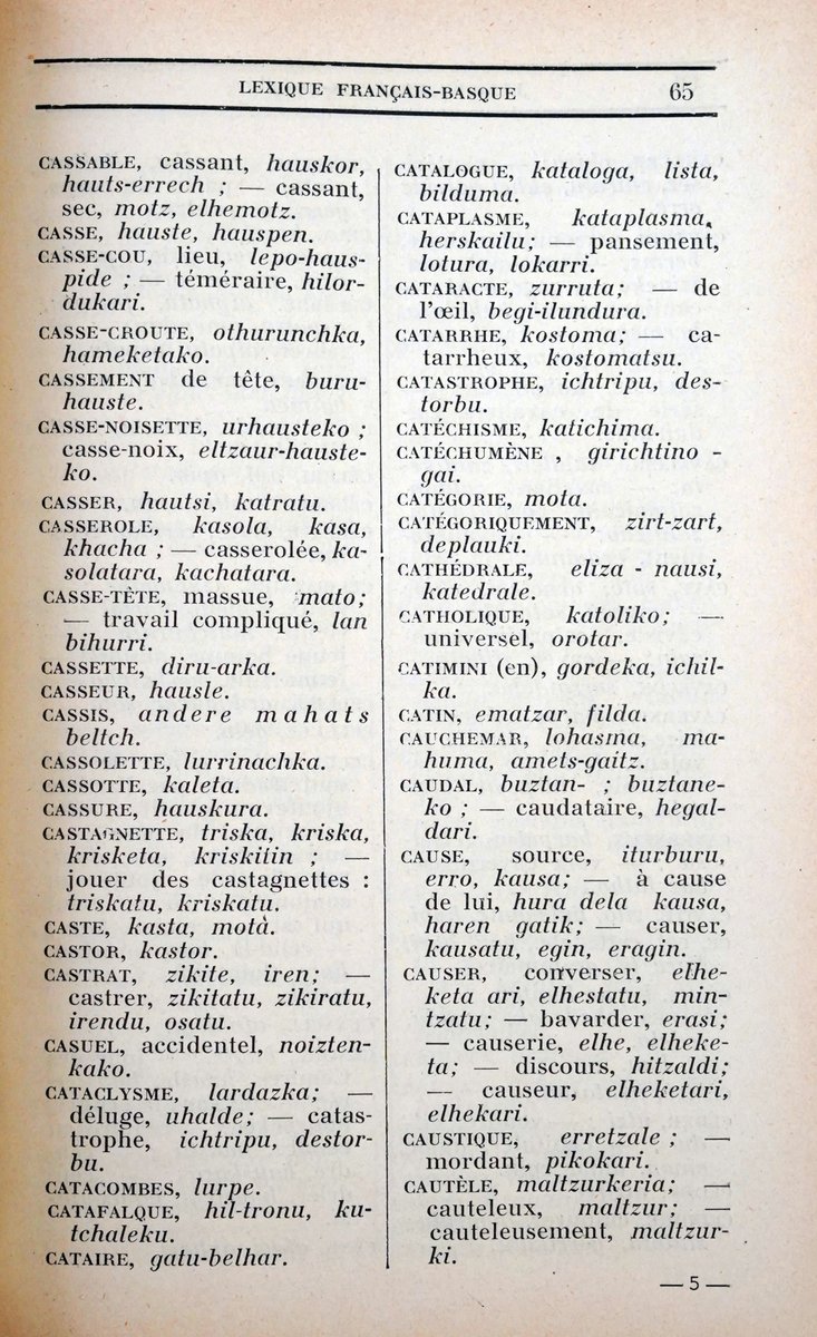 GotzonAr's tweet photo. "Lexique français-basque". André Tournier et Pierre Lafitte. Editions Herria, Baiona, 1953 #euskaraz #liburuak #Tournier #Lafitte #hiztegia https://t.co/ORmv2EHSla