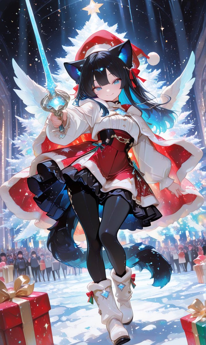 AIクリスマス童話 長靴を履いた猫参加です✨️ うちの子にちょうど猫耳