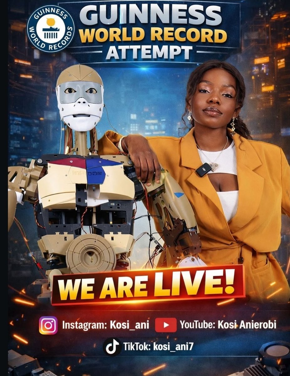 _deymarie's tweet photo. Rejoice Kosi Anierobi 👏👏👏. See you on the other side, you got this 🎉 
Y'all can watch on Instagram, Youtube and Tiktok.

#Guinnessworldrecord #tech #programming #IT #AI https://t.co/wVrbSwtzwh