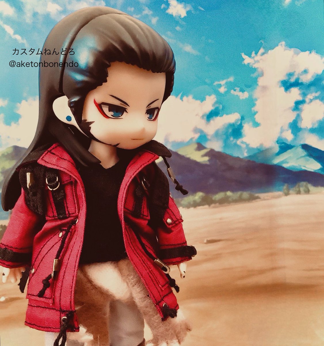 Engelchen様<a href="/enishida_11/">Engelchen</a> のフィールドパーカーをお迎えしました❤️
細かく美しい手仕事、人間用をそのまま小さくしたような、立派なお洋服を着せてあげられて嬉しいです✨

ねんねねちゃんはリュックも背負って山登り中⛰️🎒
#カスタムねんどろ