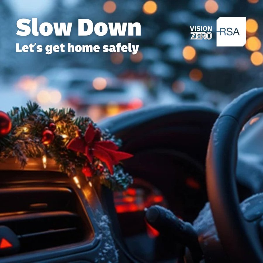HealthyFingal's tweet image. 🎄 Slow Down This Christmas 🎄

Rushing to get home? Remember, the roads are busier, and weather conditions can change quickly.

Take your time, follow the speed limits, and let’s all arrive safely to celebrate with our loved ones.

#DriveSafe #RoadSafety #Christmas @RSAIreland