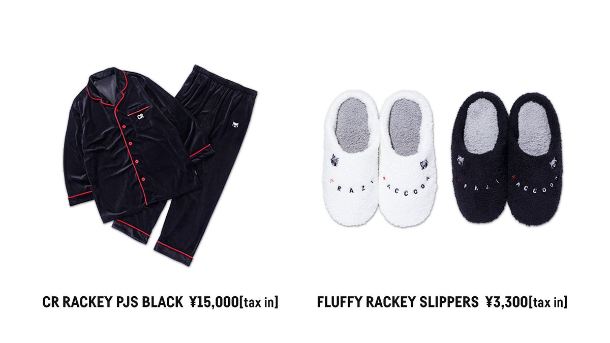 CRAZY RACCOON ONLINE STORE】 ・CR RACKEY PJS ・FLUFFY RACKEY