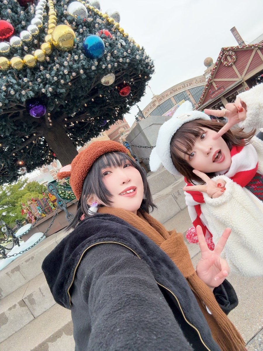 田中さんと🎄ディズニー！！！！ 今日の私はトナカイよ🦌