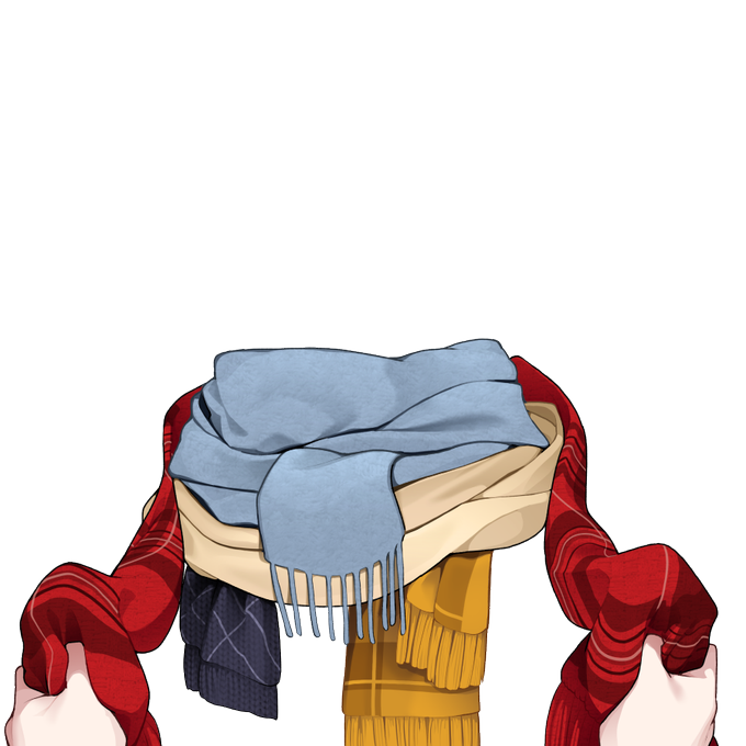 マフラーいっぱい巻かれる素材をどうぞ
#VTuber素材 
#商用・加工OK 