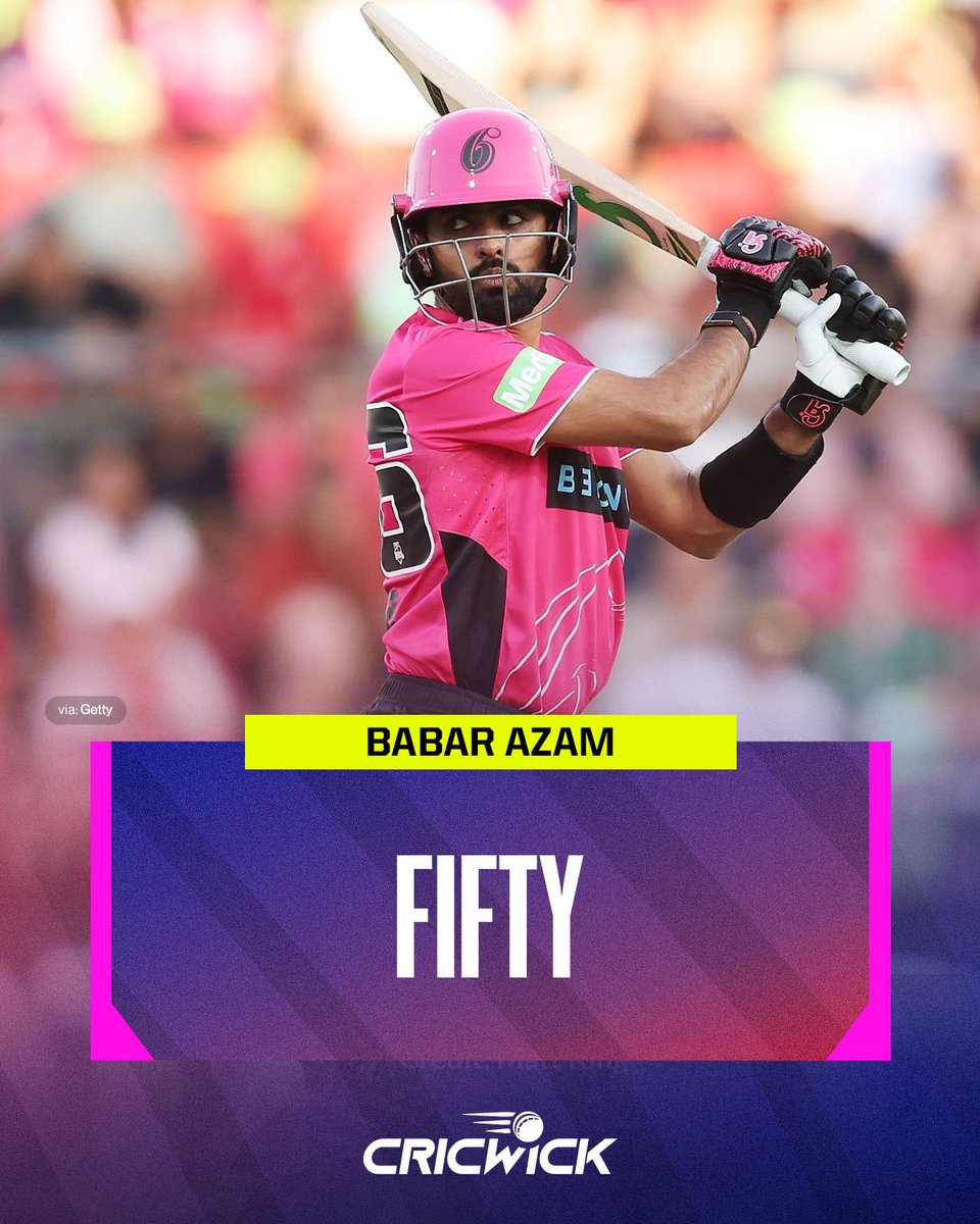Babar Azam has notched up his maiden BBL fifty 👏
