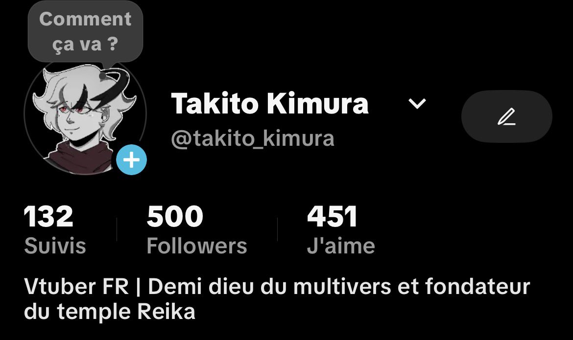 OMG C’EST QUOI CE DÉLIRE 🤯

On a atteint les 200 followers sur Twitter et les 500 FOLLOWERS SUR TIKTOK 🥳🥳

Merci à tous et à toute pour le soutien énorme. J’en perd les mots surtout depuis les derniers retours que vous me faites.

Merci à vous de croire en moi 😭🙏
#vtuberfr