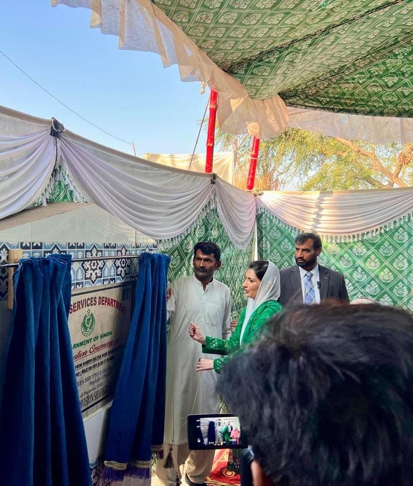 First Lady Bibi <a href="/AseefaBZ/">Aseefa B Zardari</a> inaugurated separate road rehabilitation and expansion schemes near Sultan Mori and Colonel Mori (around the 60-Mile area) in Nawabshah.