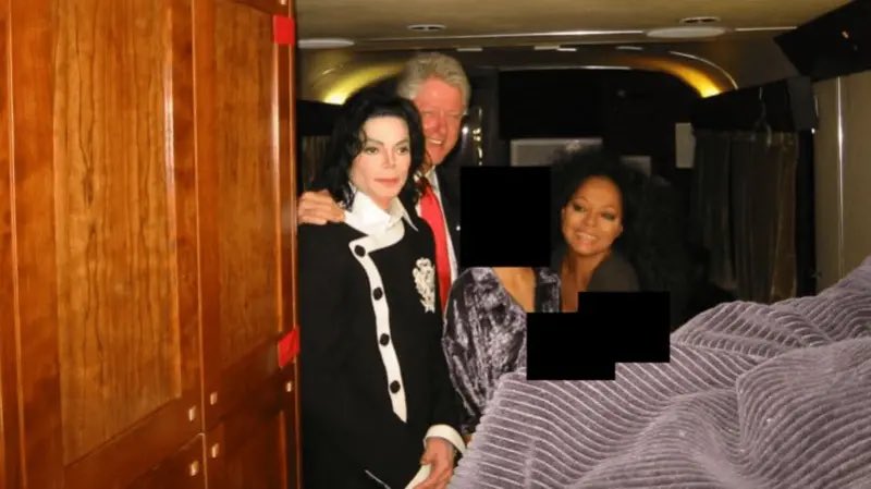 real_shirelass's tweet image. FYI….The image of Micheal Jackson, Bill Clinton, Diana Ross and his children, is during a Democratic National Committee benefit event at the Apollo Theater in New York in April 2002, NOT at an Epstein property.

Jackson's name appears in the Epstein files because an attorney for…