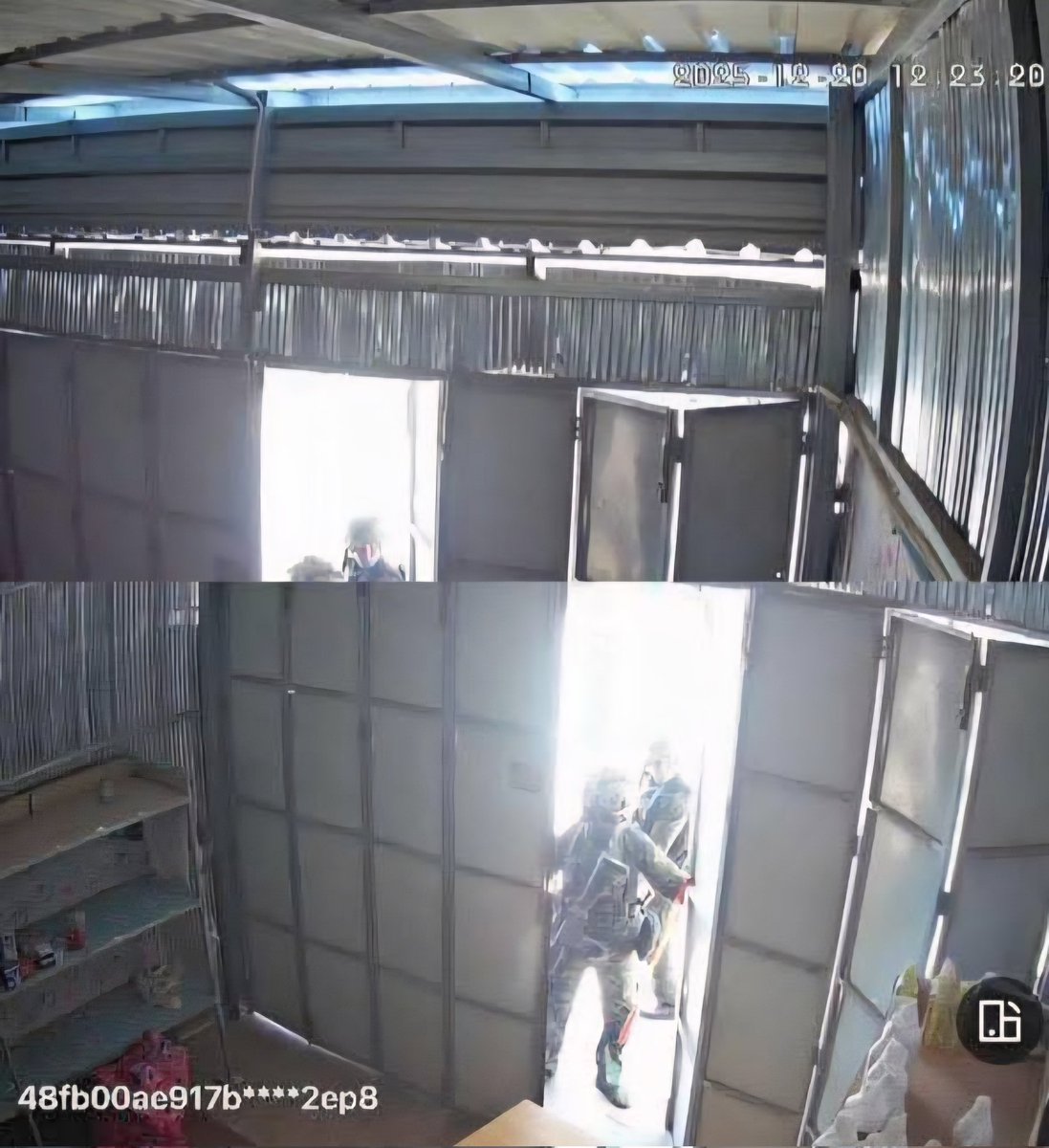 #Thailand | #Cambodia

Screenshots from home security cameras in Thmor Da shows RTMC marines, armed with Colt M16A4 assault rifles, conducting a clearing operation in the captured area.