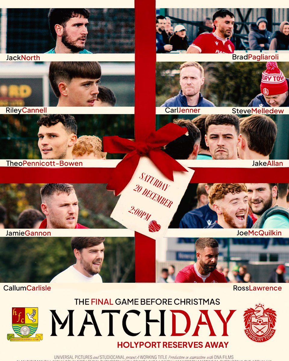 🔴 MATCHDAY ⚪️

We travel to <a href="/HolyportFC/">Holyport FC | Est 1897</a> for the final fixture before Christmas!

🆚 Holyport Reserves
🕑 2:00pm
🏆 Thames Valley Premier League
🏟️ Holyport Football Club, 7 Summerleaze Road, Maidenhead, SL6 8EW

#UpTheTown ❤️🤍
