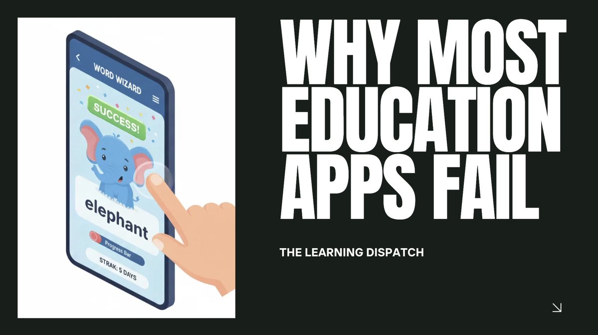 C_Hendrick's tweet image. Most Education Apps Fail Because They Don't Understand Instructional Invariants. Link in reply ⬇️