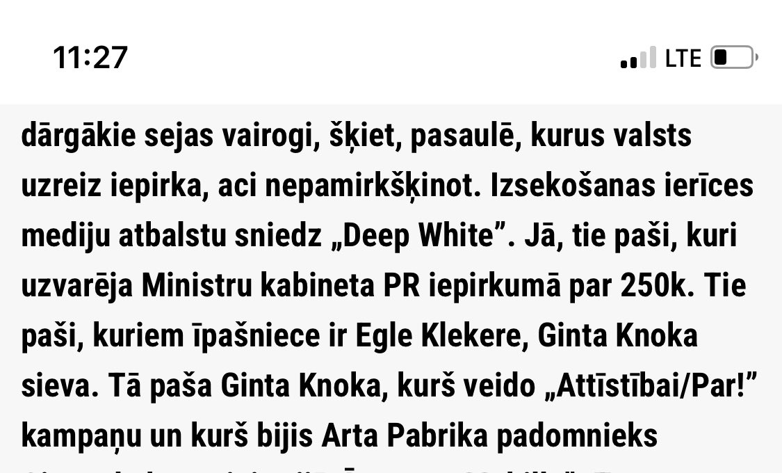 <a href="/KristaIrbeASK/">Krista Irbe</a> <a href="/sku_dra/">skudra</a> Ko jūs nezināt.. Nezināt, ka Deep White īpašniece ir Ginta Knoka sieva, bet Knoka saknes politikā nav gluži no vakardienas?