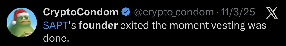 I keep getting this question, almost in every AMA:

Why the team tokens are vested for 26 years?

The answer: We’re Based &amp; similarly to Albert, we’re not here to exit, we’re here to win. 👇