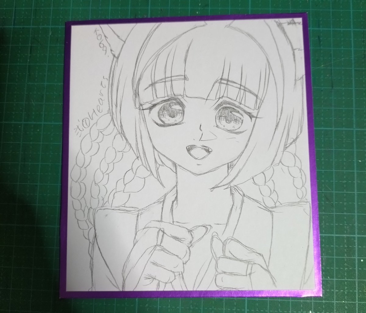 オマケ色紙🌟 その2 #手描き #アナログイラスト