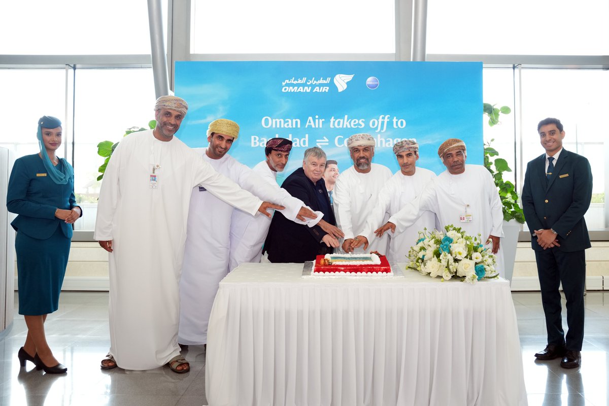 omanair's tweet photo. Hello Baghdad and Copenhagen!

Today marks an important milestone as we launch our inaugural flight from Muscat to Baghdad and onward to Copenhagen, strengthening connectivity across our international network.

#OmanAir