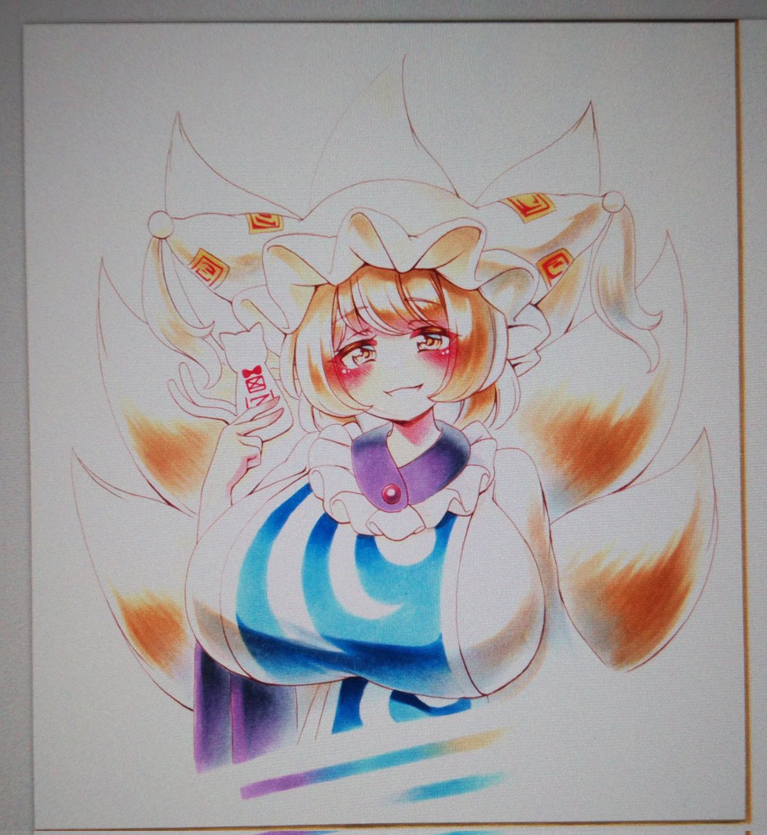 大色紙をスキャン出来るようになる前に描いた藍しゃまを、淡い感じの色で塗ってみたリメイクです。

やっとスキャン出来るようになったと思ってスキャンしたら色が飛んだってばヨ(・ω・`)

濃いめの色で頑張りましょ 