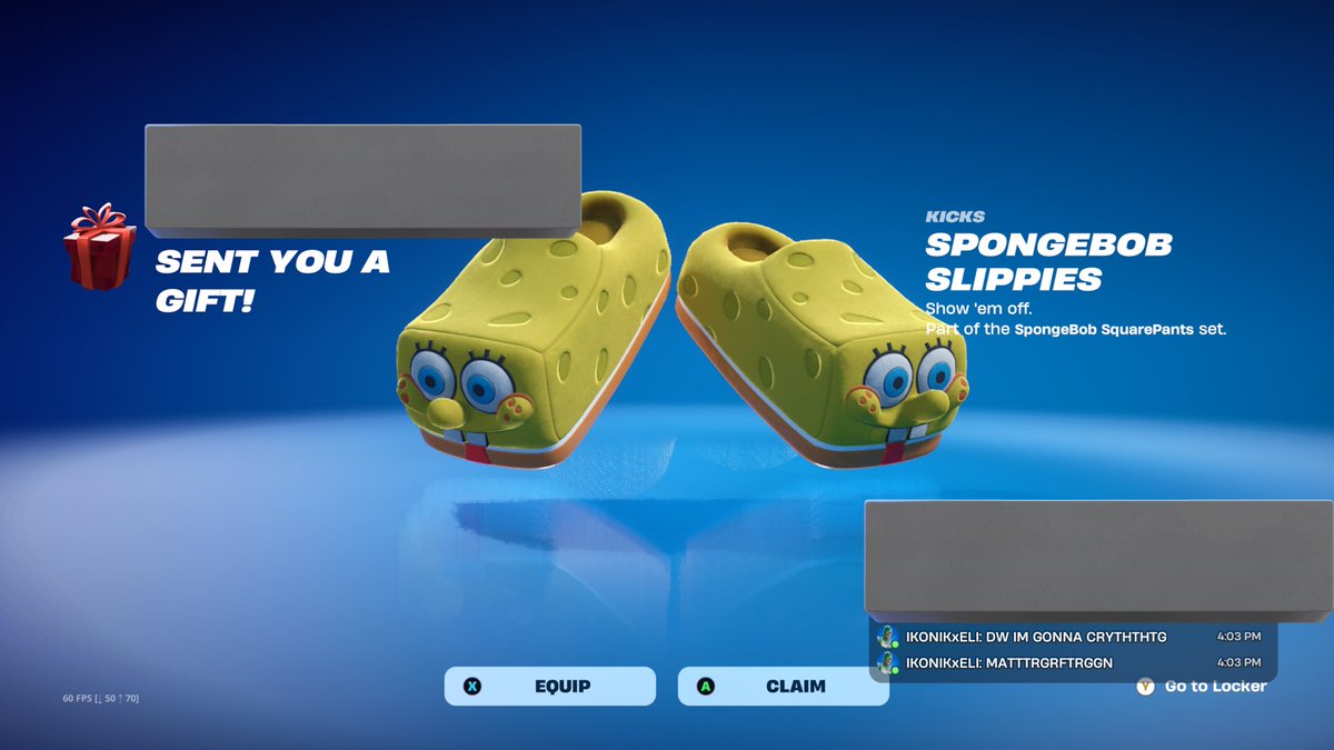 El1C4s_'s tweet photo. Thank You Bestie @matchiwrld For The Lil’ Big Jellyfish Emote, SpongeBob Slippers, Patrick Crocs, and The Patty Wagon 😭 You Know how much I love SpongeBob and how excited I’ve been, ilysm bestie 🥹🩶 #matchilegit https://t.co/seLEXwT6EX