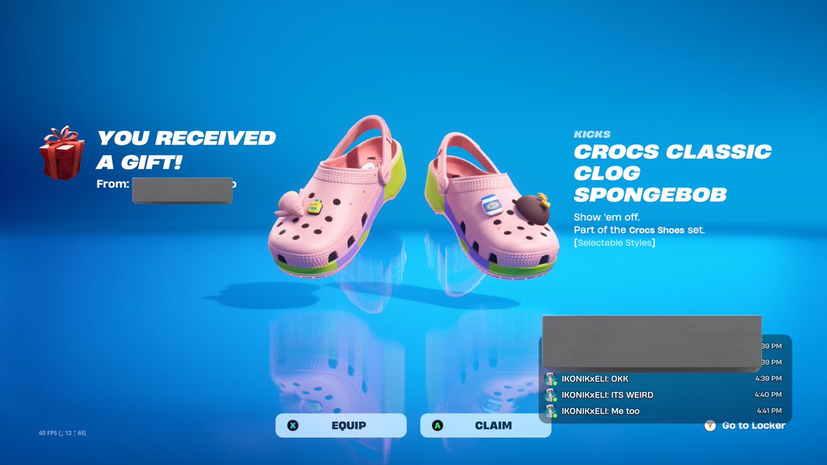El1C4s_'s tweet photo. Thank You Bestie @matchiwrld For The Lil’ Big Jellyfish Emote, SpongeBob Slippers, Patrick Crocs, and The Patty Wagon 😭 You Know how much I love SpongeBob and how excited I’ve been, ilysm bestie 🥹🩶 #matchilegit https://t.co/seLEXwT6EX