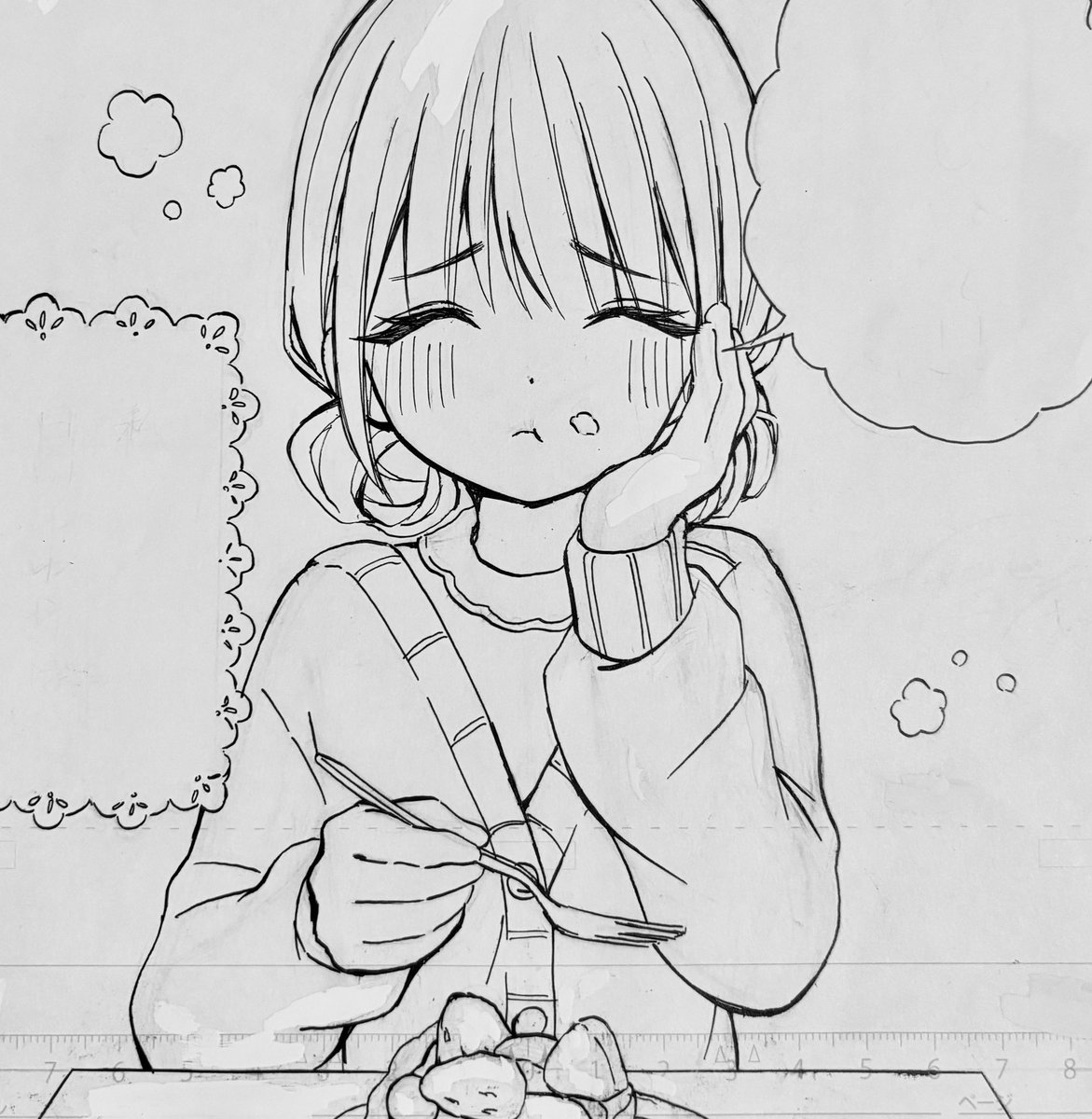 きなこ様①★ ペン入れいい感じ♬*゜ 下絵で気に入ってないページもペン入れしたら