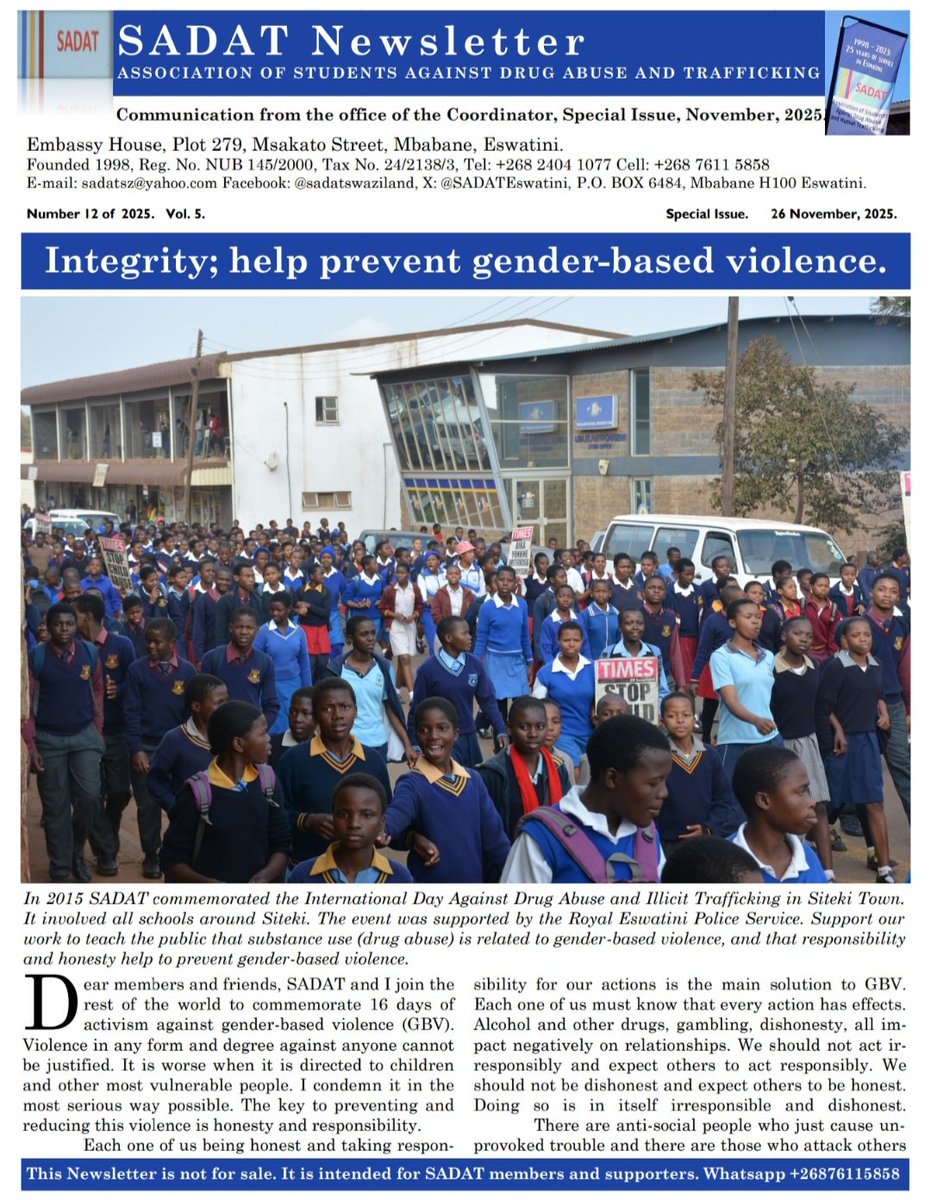 SADATEswatini's tweet photo. November newsletter SPECIAL ISSUE. https://t.co/RWqvfPAgiJ