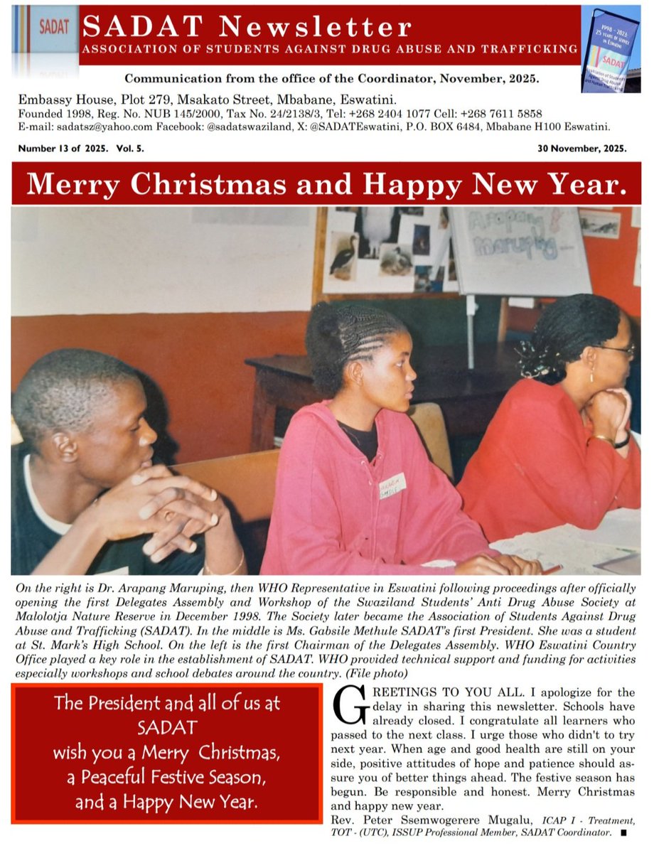 SADATEswatini's tweet photo. November newsletter https://t.co/zgTXqqqnjb