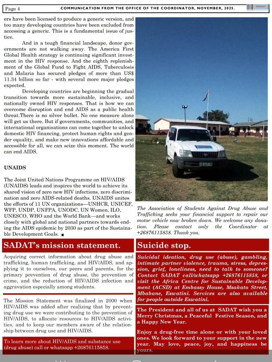 SADATEswatini's tweet photo. November newsletter https://t.co/zgTXqqqnjb