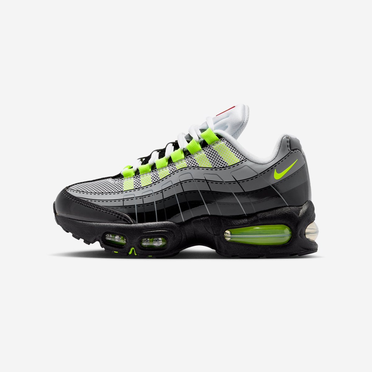 ImagesByStashed's tweet image. Official Images for the LEGO x Nike Air Max 95 'Neon' (GS)