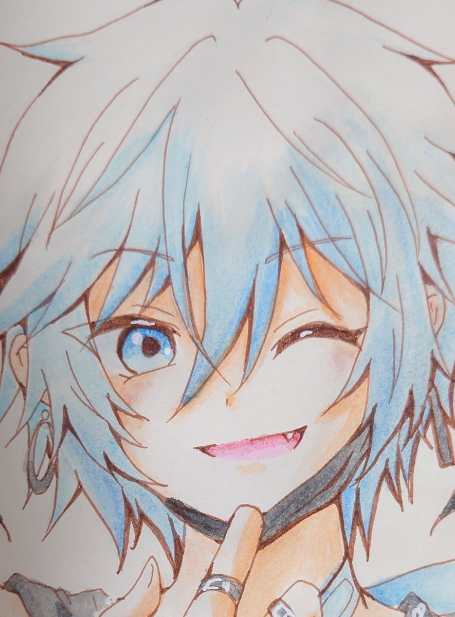 アニメキャラクター 色鉛筆画 Colored pencil drawing Agatsuma⚡️Zenitsu ⁡ 鬼滅の刃 立志編を観て