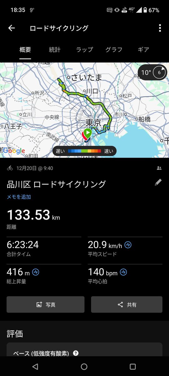 solneko_bicycle's tweet photo. Q：土地勘無し、方向音痴がサイコンにルート転送するの忘れたらどうなる？
A：道に迷う

ということで初の荒川は左岸に渡ったところで道に迷ってタイムアップになりました_(:3」∠)_
しかも帰りに久しぶりにパンクするし…
次はいつになるかわからんけどリベンジしなきゃな… https://t.co/V4FMAVfchC