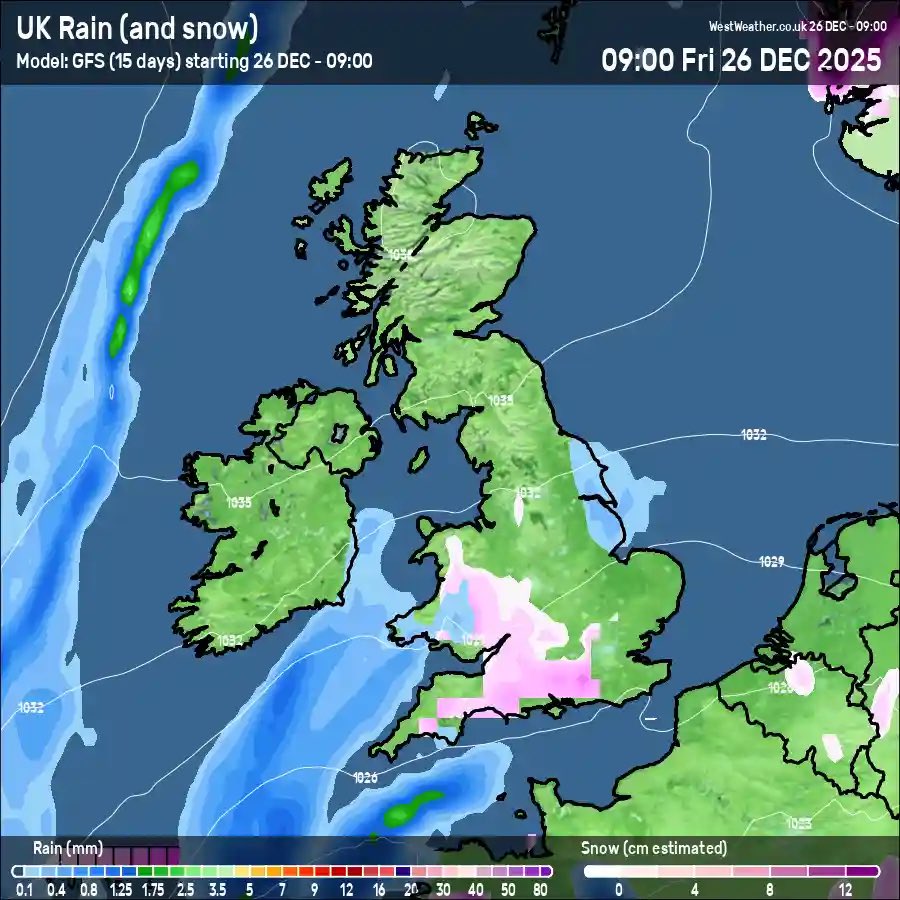 Morning all! Our in-house generated charts are throwing up a bit of a Boxing Day surprise. It’s six days away, plenty of time to change but one to watch we think ❄️❄️