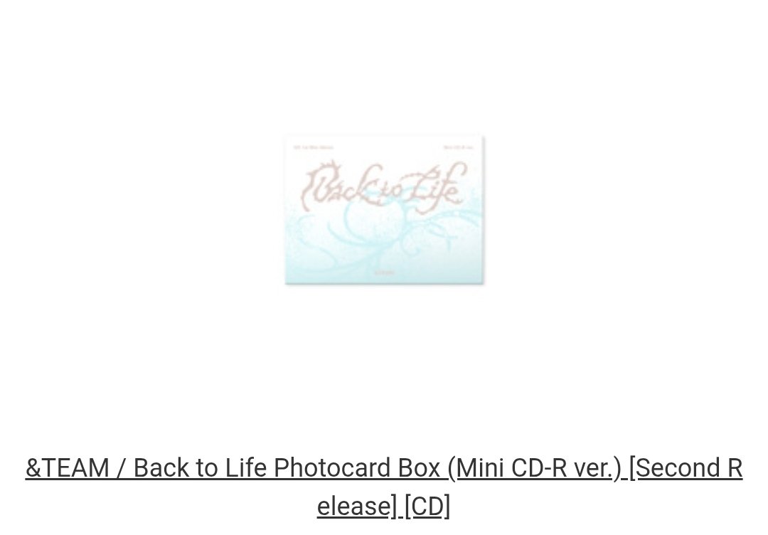 wts lfb ph album

&amp;TEAM / Back to Life Photocard Box (Mini CD-R ver.) [sealed] 290 each 
11 pcs available