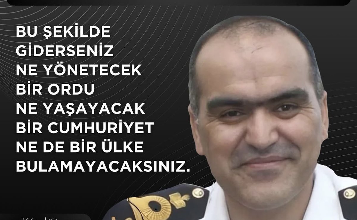 İftiraya boyun eğmeyen, onurunu cellatlara teslim etmeyen Deniz Kurmay Albay Ali Tatar’ı, katledilen adaletin ve susturulmak istenen şerefin 16. yılında unutmadık, unutturmayacağız.
Tarih susanları değil, direnenleri yazar. #🇹🇷 #alitatar