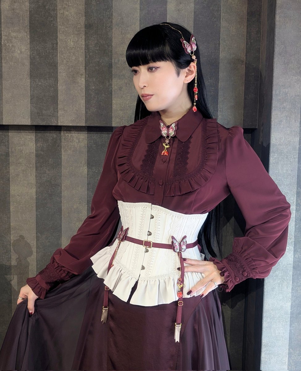 M*I様 【値下】アビエタージュ ヴィクトリアンワンピース ボルドー ヴィクトリアンワンピース アビエタージュ ヴィクトリアンワンピース