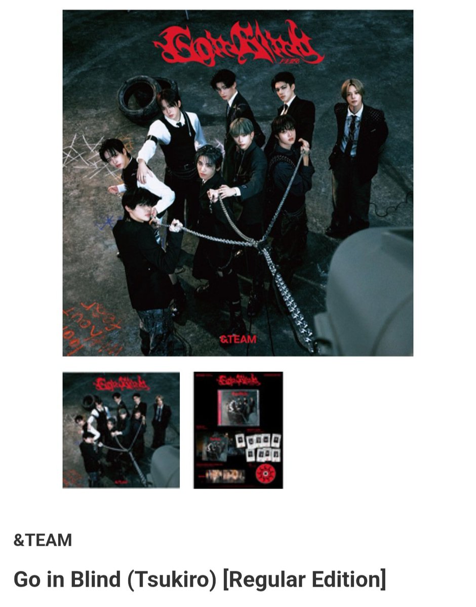 wts lfb ph album

&amp;TEAM Go in Blind (Tsukiro) [Regular Edition]
[sealed]- 290 ea; 8 pcs available