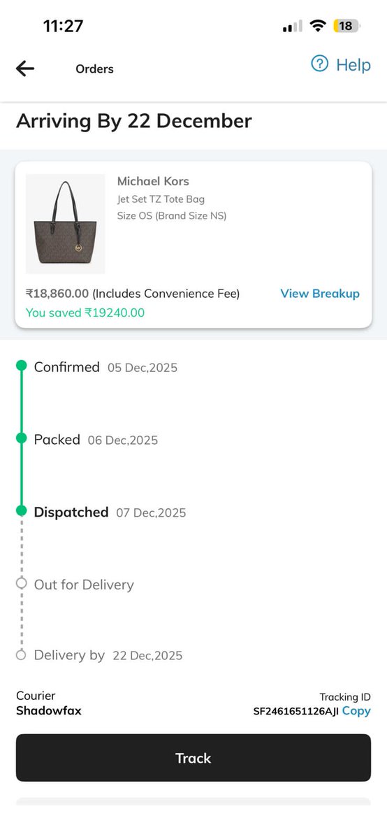 Again, the delivery date has been moved forward. Useless people at <a href="/AJIOLife/">AJIO</a> <a href="/AjioCares/">AJIOCares</a> can't even track a single product. <a href="/jagograhakjago/">Consumer Affairs</a> since 10 days they are still coming up with a resolution! Complete fraud after taking our money...
