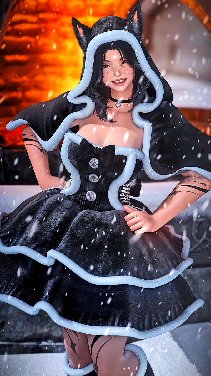 Samiffxiv's tweet image. Merry early christmas to everyone 🧑‍🎄☃️🖤